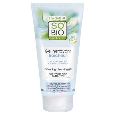 Gel Nettoyant Fra&icirc;cheur Bio - Hydra Aloe Vera - SO'BIO &eacute;tic