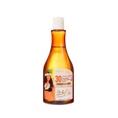 Huile s&egrave;che avec acc bronzage&protection SPF30