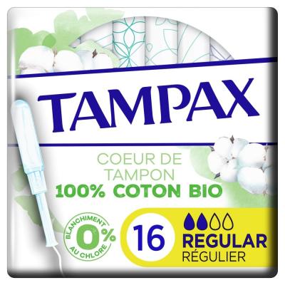 Tampax Bio Tampon Coton R&eacute;gulier 16uts