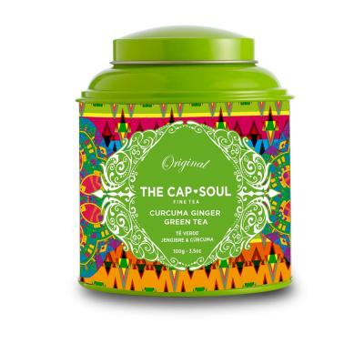 The Capsoul Th&eacute; Vert au Gingembre et Curcuma En Vrac 100g