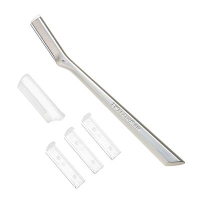 Tweezerman Lot de 4 lames de rechange pour rasoir facial Argent&eacute;