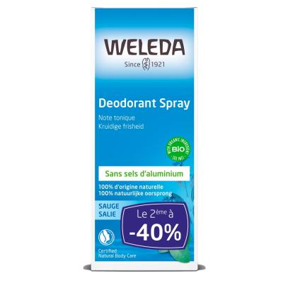 Weleda Duo D&eacute;odorant Spray Sauge - 2 X 100 ml - Lot 2 x 100 ml