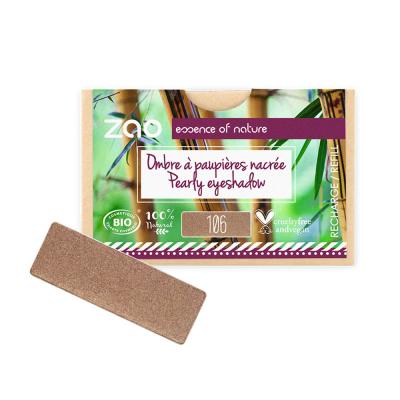 Recharge fard &agrave; paupi&egrave;res bio - Rectangle - Zao 106 Bronze - nacr&eacute;