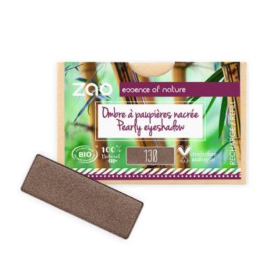Recharge fard &agrave; paupi&egrave;res bio - Rectangle - Zao 130 Marron intense