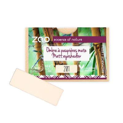 Recharge fard &agrave; paupi&egrave;res bio - Rectangle - Zao 201 Ivoire - mat