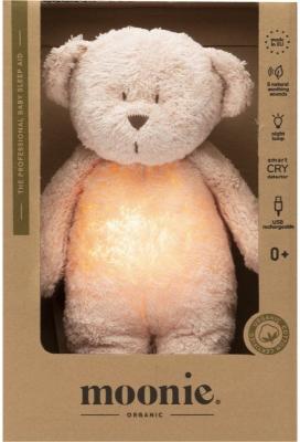 Moonie Bear 2.0 Organic Rose doudou avec m&eacute;lodie 1 pcs