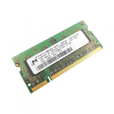 Barrette M&eacute;moire 1Go RAM DDR2 MICRON MT8HTF12864HDY-667E1 SO-DIMM PC2-5300S 