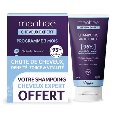 Manha&eacute; Cheveux Expert Set Programme 3 Mois + Shampoing Anti-Chute