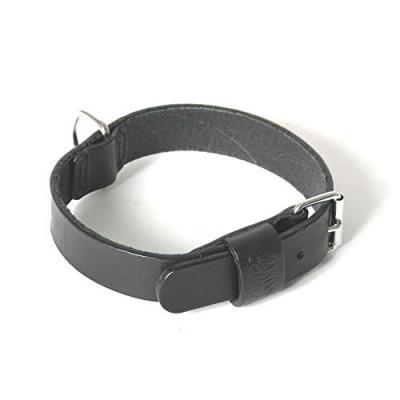 Collier pour chien cuir noir 70cm 