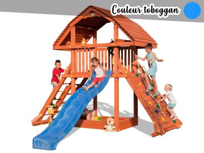 Aire de jeux Giant - Toboggan bleu - Fungoo