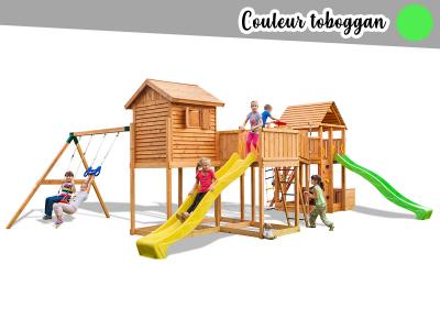 Aire de jeux maxi play box - toboggan vert - fungoo