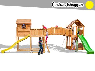 Aire de jeux Maxi Plaza - Toboggan jaune - Fungoo