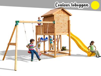 Aire de jeux Move My Side - Toboggan jaune - Fungoo