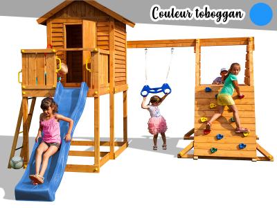 Aire De Jeux My House Spider - Toboggan Bleu - Fungoo