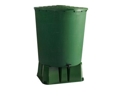 R&eacute;cup&eacute;rateur d'eau rond 500L avec socle vert