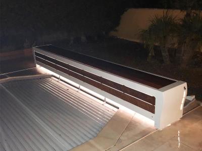 Volet de piscine hors-sol Banc Design sur rail 11,00 x 5,00 m - Sofatec