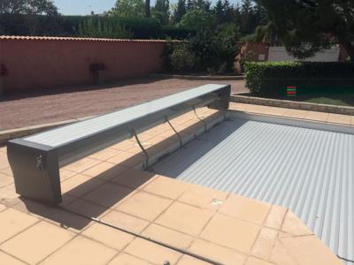 Volet de piscine hors-sol Prestige sur rail 7,00 x 3,50 m - Sofatec