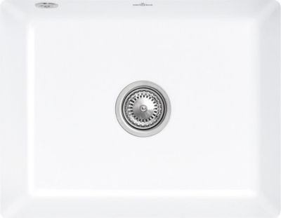 Villeroy&boch - Subway - &Eacute;vier en c&eacute;ramique 55x44 cm avec vidage, CeramicPlus, blanc alpin 331001R1