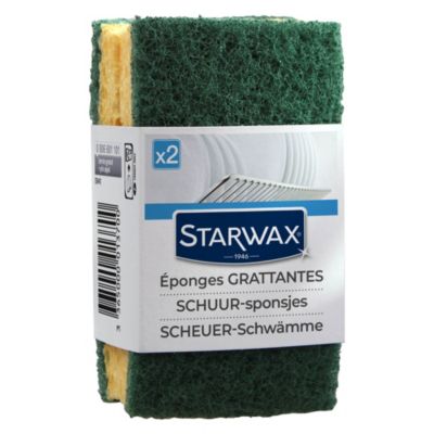 Eponge verte grattante Starwax - Vendu par 2