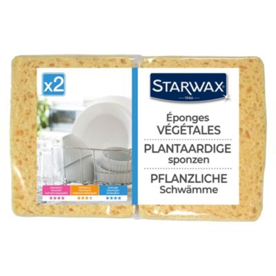 Lot de 2 &eacute;ponges v&eacute;g&eacute;tales Multi-surfaces moyen mod&egrave;le
