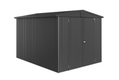 Abri de jardin Europa en metal - Taille 6 L244xP300 cm - Gris fonce