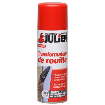 A&eacute;rosol Stop'Rouille transformateur de rouille Julien satin noir 200ml