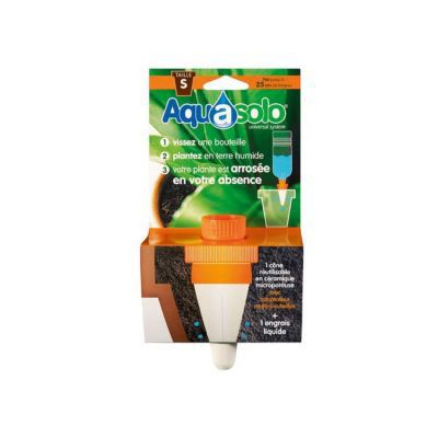 C&ocirc;ne arrosage c&eacute;ramique Aquasolo orange blister - Hozelock