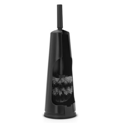Brosse WC et support Brabantia ReNew en m&eacute;tal coloris noir mat