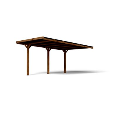 Carport Bois adoss&eacute; 1 Voiture Victor &ndash; 15,5 m&sup2;