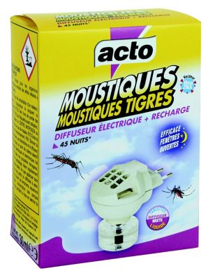 Diffuseur &eacute;lectrique anti-moustiques - 45 nuits + 1 recharge