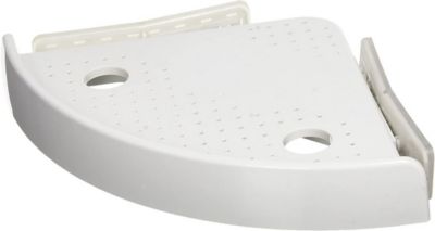 Etag&egrave;re de bain / douche d'angle, blanche, Snap up shelf