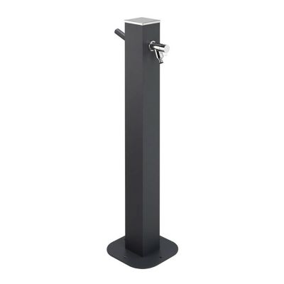 Fontaine robinet en aluminium gris anthracite