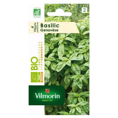 Vilmorin Sachet graines Basilic Genovese Bio - Ocimum basilicum