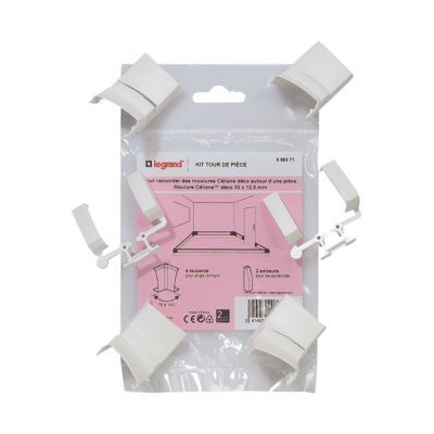Kit tour de pi&egrave;ce pour moulure CELIANE D&eacute;co 30 x 12,5 mm Legrand