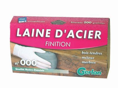 Laine d'acier de finition GERLON N&deg;000, 200 g