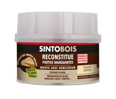 Sintobois mastic &agrave; bois avec durcisseur ls bo&icirc;te 170 ml / 190 g sapin