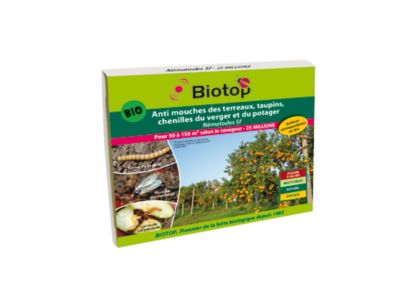 Biotop - N&eacute;matodes Sf anti mouche terreaux, taupins, chenilles 25M pour 50m2