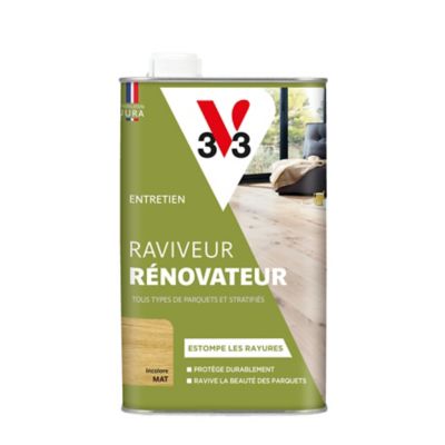 V33 Raviveur r&eacute;novateur parquets et stratifi&eacute;s, Incolore Mat 1L
