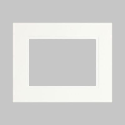 Passe-partout Double blanc cass&eacute; 30x40 cm ouverture 20x30 cm carton