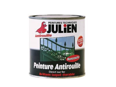 Julien - Laque antirouille / Bo&icirc;te 250 ml - Blanc satin