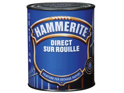 HAMMERITE PEINTURE FER - DIRECT SUR ROUILLE BRILLANT Gris Anthracite 0,75 L