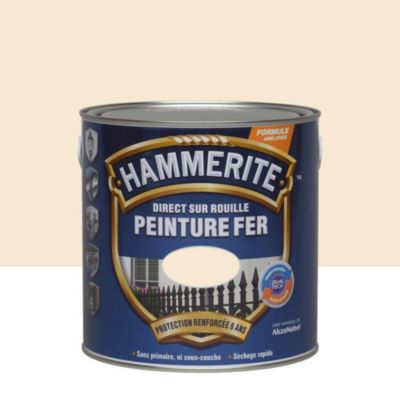 HAMMERITE PEINTURE FER - DIRECT SUR ROUILLE BRILLANT Blanc Cass&eacute; 2,5 L