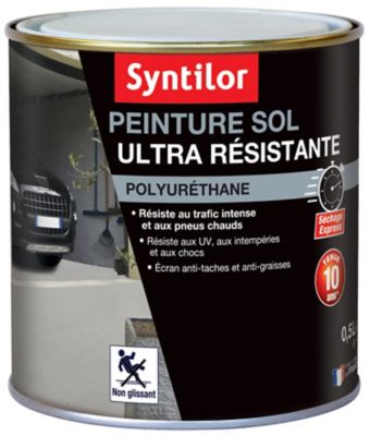 Syntilor - Peinture sol exterieur-garage blanc Finition : Satin 0,5 l