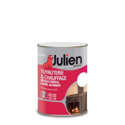 Peinture tuyauterie et chauffage Julien - Blanc - Brillant - 250 ml
