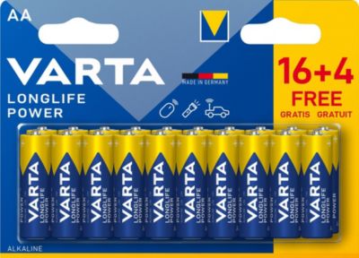 Varta 16+4 Piles Alcalines AA / LR6 Varta LongLife Power