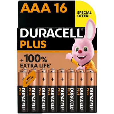 Piles Duracell PACK DE 16 PILES AAA PLUS 100% OFFRE SPECIALE