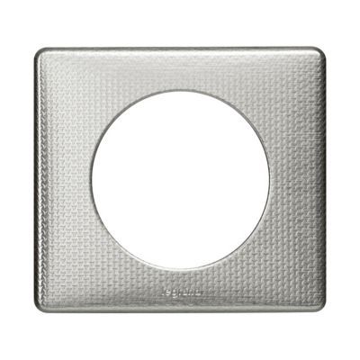 Plaque de finition simple Legrand C&eacute;liane M&eacute;tal Aluminium Snake