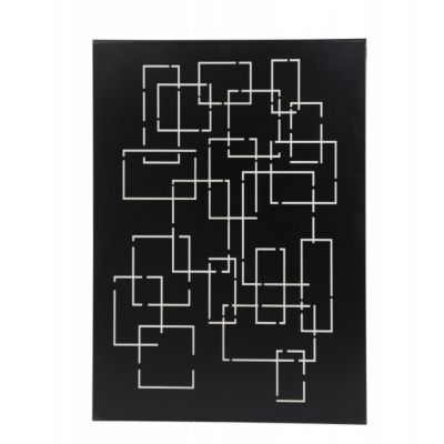 Plaque murale noire &agrave; formes g&eacute;om&eacute;triques hauteur 120cm