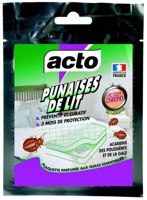 Insecticide punaises de lit et acariens - plaquette - Acto