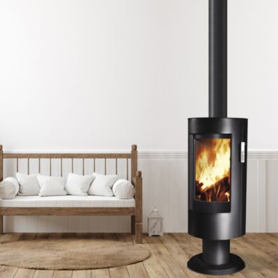Po&ecirc;le &agrave; bois en acier Supra Chlo&eacute; sur pied 7.1kW 120m&sup2;